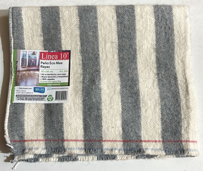 Trapos Linea 10 Rayado, Blanco, Gris